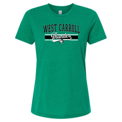 West Carroll Thunder Logo 2 - Women’s Relaxed Fit Triblend Tee Thumbnail