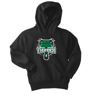 West Carroll Thunder Logo 1 - Youth Core Fleece Pullover Hooded Sweatshirt Thumbnail