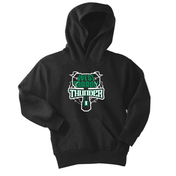 West Carroll Thunder Logo 1 - Youth Core Fleece Pullover Hooded Sweatshirt Thumbnail