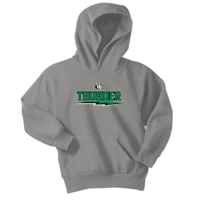 West Carroll Thunder Logo 3 - Youth Core Fleece Pullover Hooded Sweatshirt Thumbnail