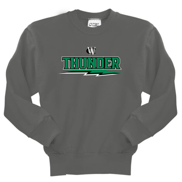 West Carroll Thunder Logo 3 - Youth Core Fleece Crewneck Sweatshirt Thumbnail