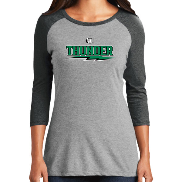 West Carroll Thunder Logo 2 - Women's Perfect Tri ® 3/4 Sleeve Raglan 2 - Women's Perfect Tri ® 3/4 Sleeve Raglan 2 Thumbnail