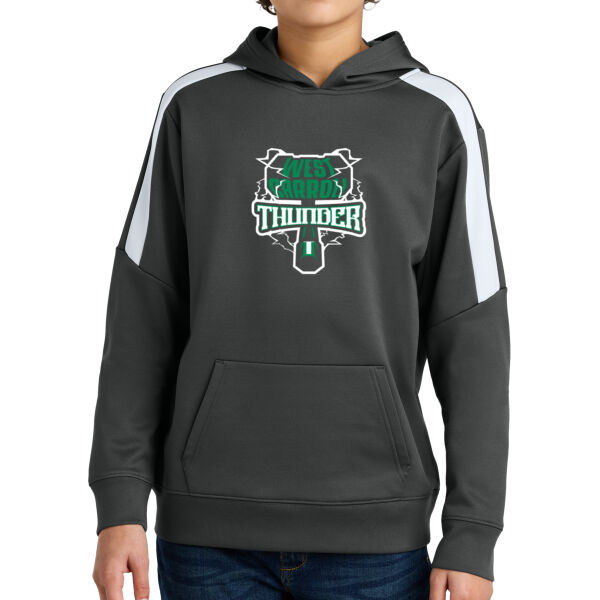 West Carroll Thunder Logo 1 - Youth Sport Wick ® Fleece United Pullover Hoodie Thumbnail