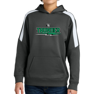 West Carroll Thunder Logo 3 - Youth Sport Wick ® Fleece United Pullover Hoodie Thumbnail