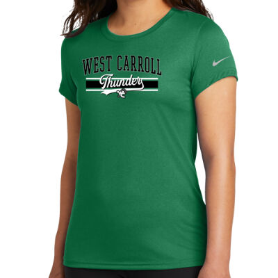 West Carroll Thunder Logo 2 - Women's Swoosh Sleeve rLegend Tee Thumbnail