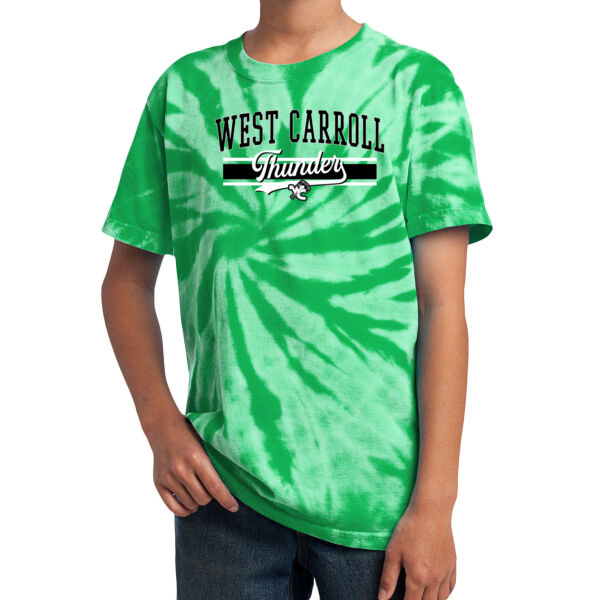 West Carroll Thunder Logo 2 - Youth Tie Dye Tee Thumbnail